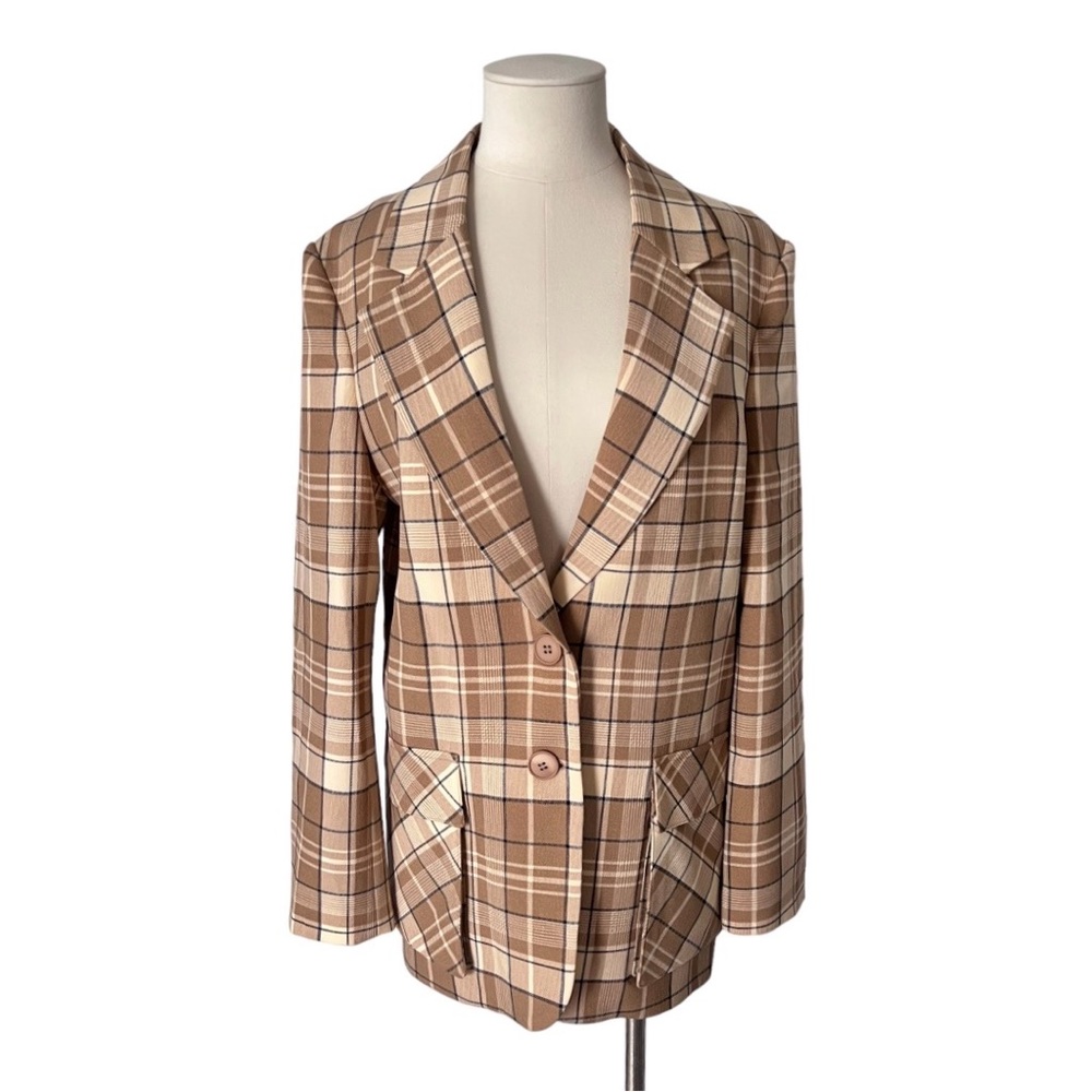 Quaint Franco Plaid Oversized Blazer XS